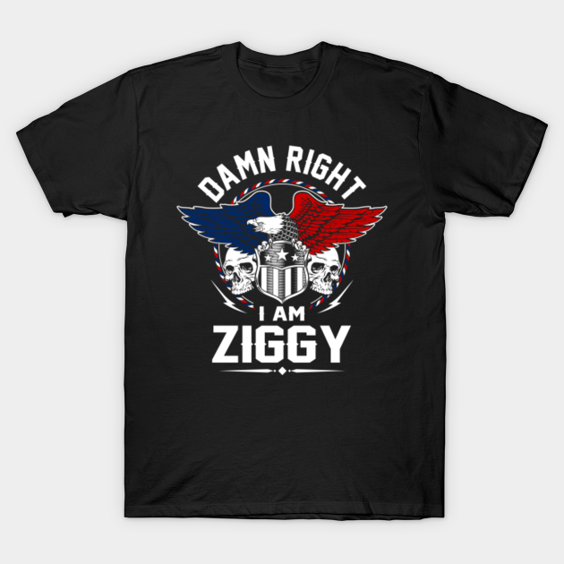 Ziggy Name T Shirt Damn Right I Am Ziggy Gift Item Tee Ziggy T